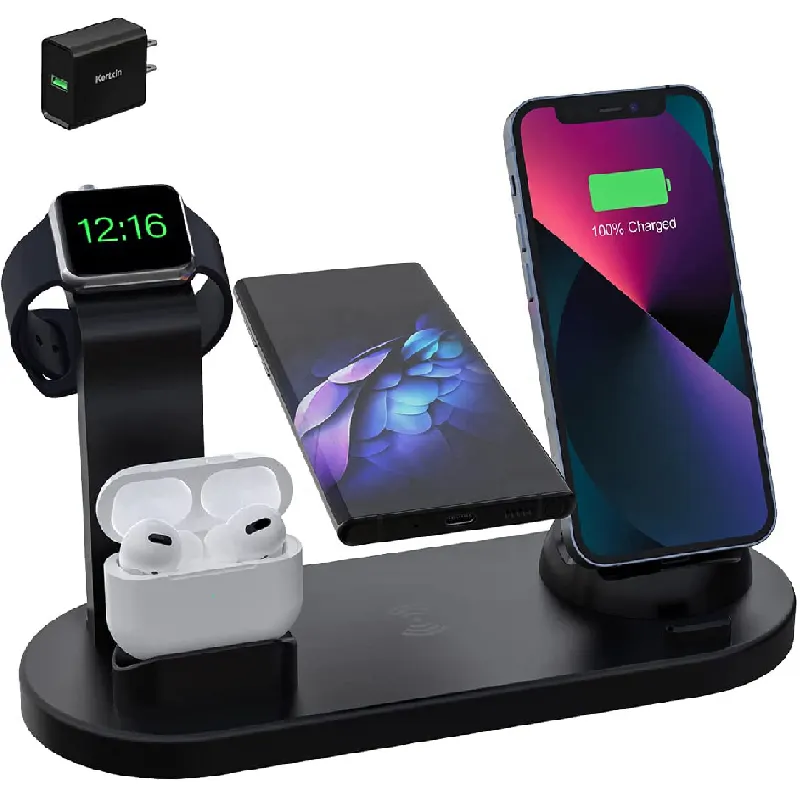 Amazon Best Seller On Alibaba Most Sold Product Fast 3 Qi For Airpods Iwatch Phone 6 In 1 Wireless Charger