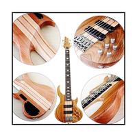 Jello CYD-1 Guitare basse électrique 43 pouces Corps Okoumé Manche en érable 6 cordes 24 frettes en nickel 6 cordes Guitare basse électrique 43 pouces