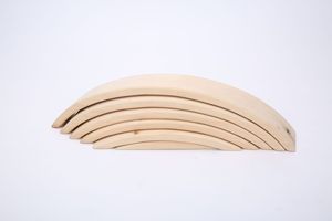 Grand Grimm Arc-en-jouets éducatifs en bois pour enfants, pont Arc-en-ciel en bois massif, bloc de construction, ensemble de jouets Montessori naturels - Product Image 3