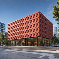 Revêtement en panneaux d'aluminium modulaires PVDF / Revêtement en poudre ignifuge et imperméable pour système de façade de bâtiment commercial