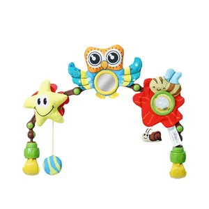 Infant plush animal mobile bed bell baby newborn educational car seat crib pram arch hanging rattle toy for kid toddler