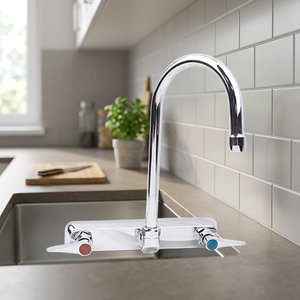 Baignoire autoportante moderne de luxe pour hôtel, finition chromée, installation à double trou, robinet en laiton, purificateur d'eau - Product Image 3