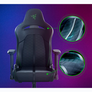 カスタム工場エルゴノミックゲーミング新羅チェア高密度フォームクッション2Dアームレスト内蔵腰椎サポート拡張可能生地 - Product Image 2