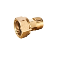 Raccord de pompe pour compteur d'eau haute pression en laiton forgé, écrou hexagonal 1/2 3/4 1 pouce, connecteur de compteur de gaz, raccord de tuyauterie à tête hexagonale