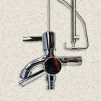Robinet mural léger en acier inoxydable au design traditionnel pour machine à laver et lavabo