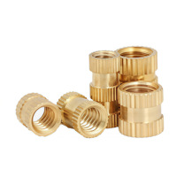 Brass Knurled Threaded Insert CNC Turned Parts for Plastic OEM