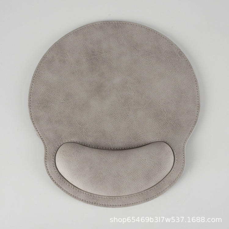 Wrist guard mouse pad [PU light gray round]