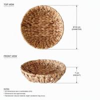 Waterhyacinten opbergmand, natuurlijke ecologische brood- en fruitmand, veelzijdige aanrechtorganizer voor thuiskeuken