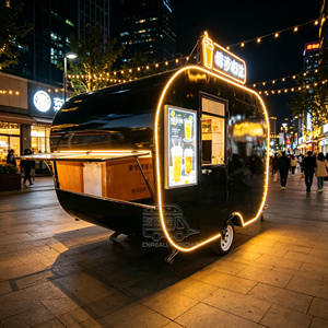 Fast Coffee Trailer Stainless Steel Hot Dog Truck Fully Equipped Pizza Food Cart - Product Image 3