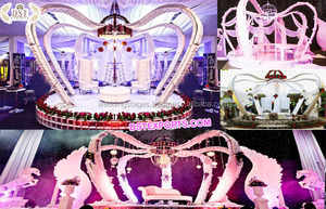 ฉากแต่งงานสไตล์โบราณ แผงหนังตกแต่งเวทีงานแต่งงานแบบอังกฤษ แผงหนังตกแต่งเวทีคริสตัล แผงหนังเย็บติดกันแบบอเมริกัน - Product Image 4