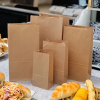 Sacs en papier kraft marron recyclables, écologiques et durables, personnalisables pour la livraison de repas SOS en gros