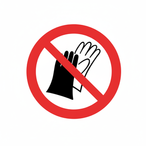 อย่าสวมถุงมือ125x125mm กาวพีวีซี - Product Image 1