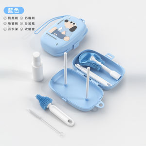 Juego de biberones multifuncional portátil de muestra gratis de OEM/ODM con pajita de silicona y cepillo hecho de material PP duradero - Product Image 3