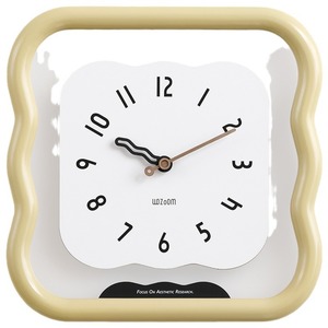 Wozoom <b>Wall</b> <b>Clock</b> Cream Irregular Shape <b>Silent</b> Battery Powered Modern Minimalist Artistic Home Decor - Product Image 5