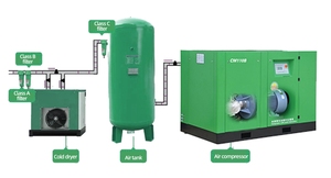 Compresseur d'air à vis sans huile à refroidissement par eau, professionnel, à deux étages, pour papeterie, fabriqué en Chine - Product Image 6