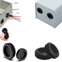 Protector de Cables de Goma EPDM de Doble Cara Personalizable, Funda Protectora para Cables de Alimentación, Pasacables para Gabinetes Eléctricos