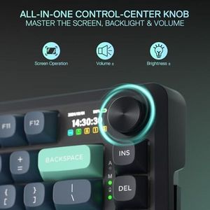 Bàn phím chơi game không dây OEM ODM K724 PRO 81 phím, kiểu gasket, màn hình TFT, núm xoay, kết nối ba chế độ, giảm tiếng ồn 5 lớp, nhỏ gọn 80S - Product Image 6