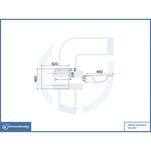 Fregadero de Piedra con Diseño Simple LS67, con Orificio para Grifo, 62x46cm, Forma Ovalada, para Baño, Hotel, Hogar, Apartamento - Product Image 2