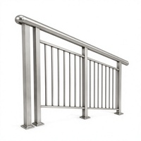 Rampe d'escalier en acier inoxydable soudé, balustrade