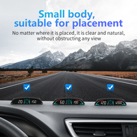 B3 Car HUD OBD2 Head up Display Nuevo tipo Velocímetro con velocidad del vehículo, RPM del motor, temperatura del agua, consumo de combustible, reloj