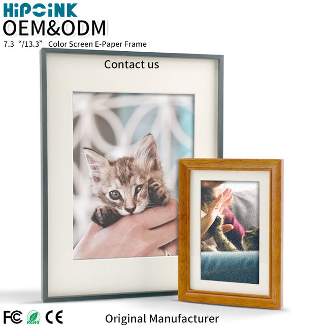 Hipoink Minimalist Home Decor Art Frame 7.09 Inch Color E-Paper AD Screen Wireless Smart Digital Painting Living Room Aesthetic