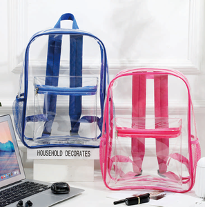 Sac à dos transparent léger en PVC personnalisé MKW4312, sac à dos de voyage unisexe pour l'extérieur, sac à dos d'école, fermeture éclair étanche, sac à dos transparent - Product Image 6