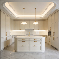 Ensemble d'îlots de cuisine en bois sur mesure, design de meubles modulaires, style moderne, solution complète, îlot de cuisine en bois