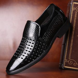 Chaussures en cuir PU pour hommes, respirantes en maille, <span class=keywords><strong>mocassins</strong></span> plats modernes, chaussures habillées formelles pour homme, <span class=keywords><strong>mocassins</strong></span> décontractés quotidiens - Product Image 5