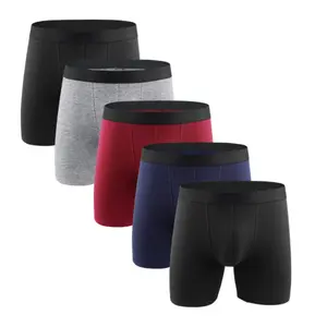 Boxershorts Fabrikant Hoge Kwaliteit Heren Klassiek Effen Katoenen Stretch Slips Boxers Shorts Open Vlieg Zakje Heren Ondergoed