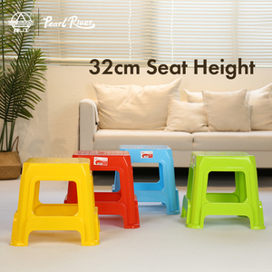 Red Modern <b>Plastic</b> Square Stackable Leisure <b>Chair</b> with Hard PP Material for Bedroom Outdoor Home <b>Dining</b> Use - Product Image 3