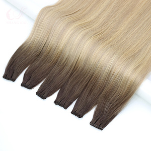 Extensions de cheveux humains naturels ShangKai de deuxième génération, nouées <span class=keywords><strong>à</strong></span> la main, 26 pouces, brun foncé - Product Image 4