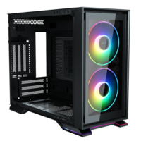 Gabinete para Computadora de Juego SAMA Mini ITX, USB 3.0, Franja ARGB, Cristal Templado, Gabinete para PC de Escritorio