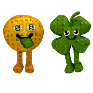 Lindo muñeco de peluche Money Man y Clover, de 8 a 13 años, unisex, relleno de algodón PP - Product Image 1