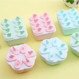 Cartoon covered popsicle mold 6-8 ice box ice cream mold popsicle mold summer DIY popsicle model Ice cream stickers making modle