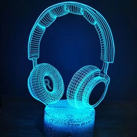 Lampe de bureau 3D personnalisée pour salle de jeux, icône de console de jeu, lampe de chevet LED pour les joueurs, les enfants et la décoration de la maison
