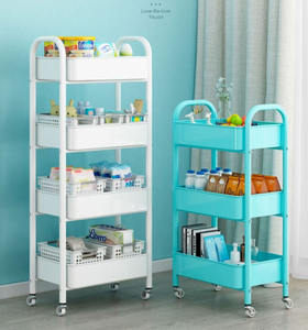 Estante de almacenamiento móvil multicapa para el hogar, venta al por mayor - Product Image 5