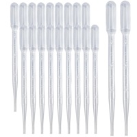 Pipette manuelle jetable en PE de 3 ml, compte-gouttes gradué transparent pour huiles essentielles, expériences de laboratoire et projets artistiques DIY