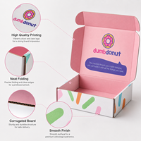 Boîtes d'expédition en carton ondulé pour beignets, imprimées en couleur, fabriquées à partir de matériaux recyclés de qualité alimentaire, avec logo personnalisé, écologiques