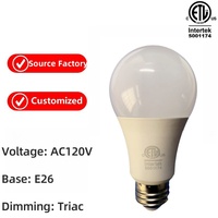 Ampoule LED A19 à intensité variable sans scintillement ETL FCC AC120V 7W 8W 9W 2700K 6500K Température de couleur réglable Ampoule LED