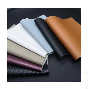 Gebreide Polyester Rugleuning Pvc Synthetisch Leer Voor Schoenen Tissues Portefeuilles