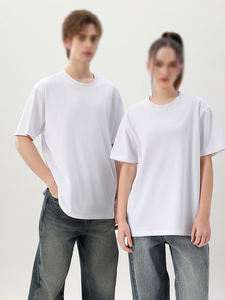 <span class=keywords><strong>OEM</strong></span>定制徽标300Gsm重量级空白t恤超大100% 棉双纱平纹男士t恤制造商 - Product Image 3