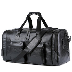 Sac de voyage en cuir PU grande capacité pour hommes Sac de sport Style tendance Sac de voyage d'affaires Sac à bandoulière Bagage portable - Product Image 6