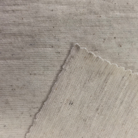 Tissu jersey simple en mélange de coton et lin respirant, anti-transpiration, 170 GSM, 21S, 92% coton, 8% lin, pour T-shirt, chemisier, robe