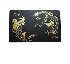 Sample Customized Frosted Drawing Process PVC Business Card UV Gift Card