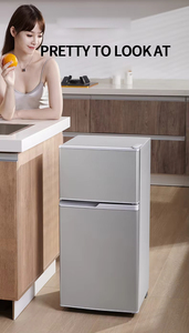 Refrigerador de doble puerta con congelador inferior BCD-98 de estilo moderno, gran volumen, sin escarcha, para uso doméstico y exterior, ¡gran oferta! - Product Image 5