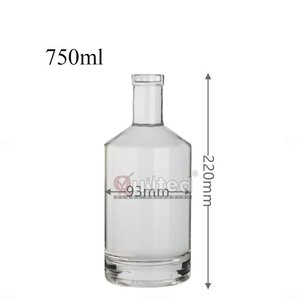 Bouteille en verre transparente de 750 ml pour <span class=keywords><strong>vodka</strong></span> et gin de luxe <span class=keywords><strong>russe</strong></span> à bas <span class=keywords><strong>prix</strong></span> – Vente en gros – Fabricant de bouteilles en verre personnalisées - Product Image 2