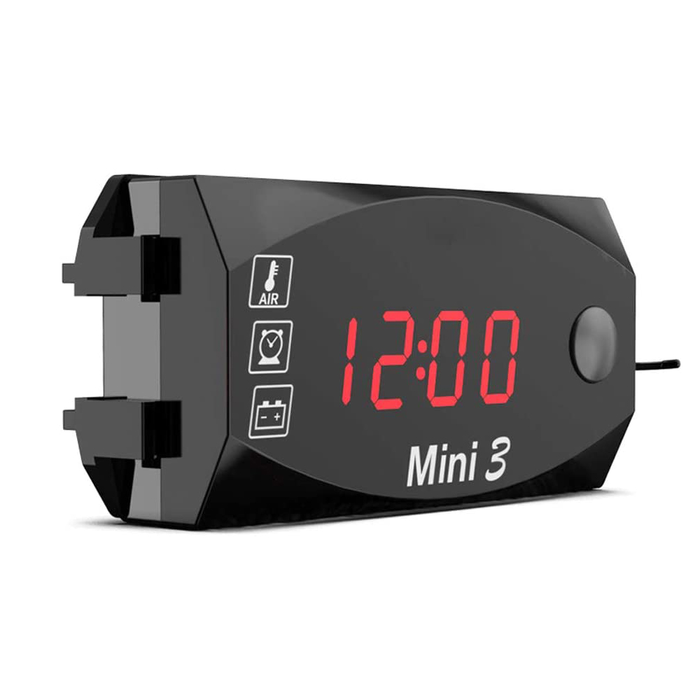 Профессиональные 12 В мотоциклетные цифровые часы Вольтметр термометр аксессуары для ремонта мотоцикла 3 в 1 электронный измеритель