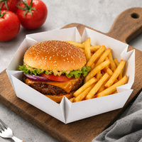 Boîte à lunch en papier jetable anti-fuite, récipient anti-fuite pour la livraison de nourriture, restaurants, usage commercial