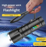 Lampe de travail portative laser blanche transfrontalière, lampe torche deux-en-un multifonctionnelle pour le camping, corps en alliage d'aluminium, portée 100-200m