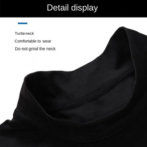 Men's Long Sleeve Lightweight <strong>Compression</strong> Gym Shirt <strong>Custom</strong> Winter Thermal Dry Base Layer Sports Athletic Fitness Plus Size - Product Image 3